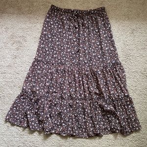 Aerie Floral Maxi Skirt